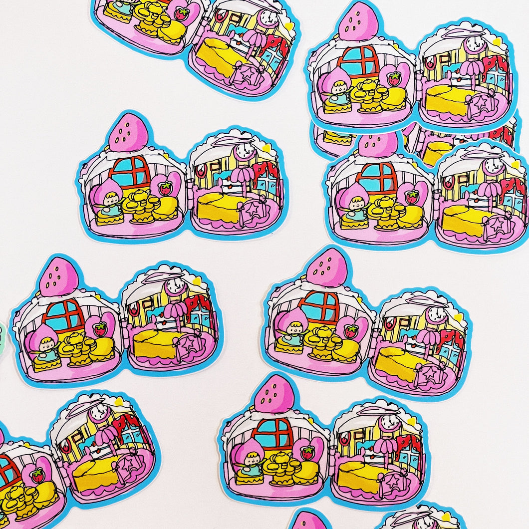 Strawberry Toy House Sticker
