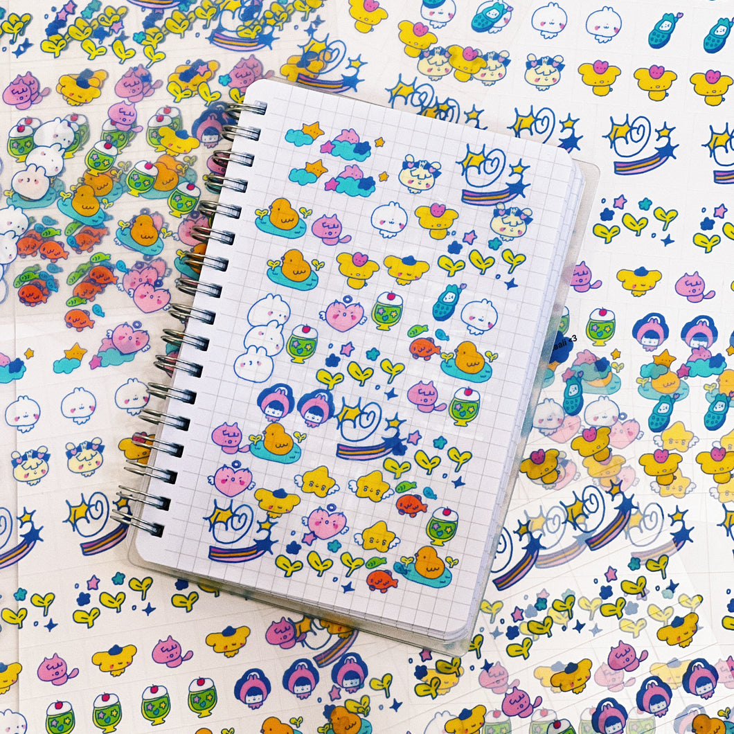 Tabe Icons Clear Sticker Sheet