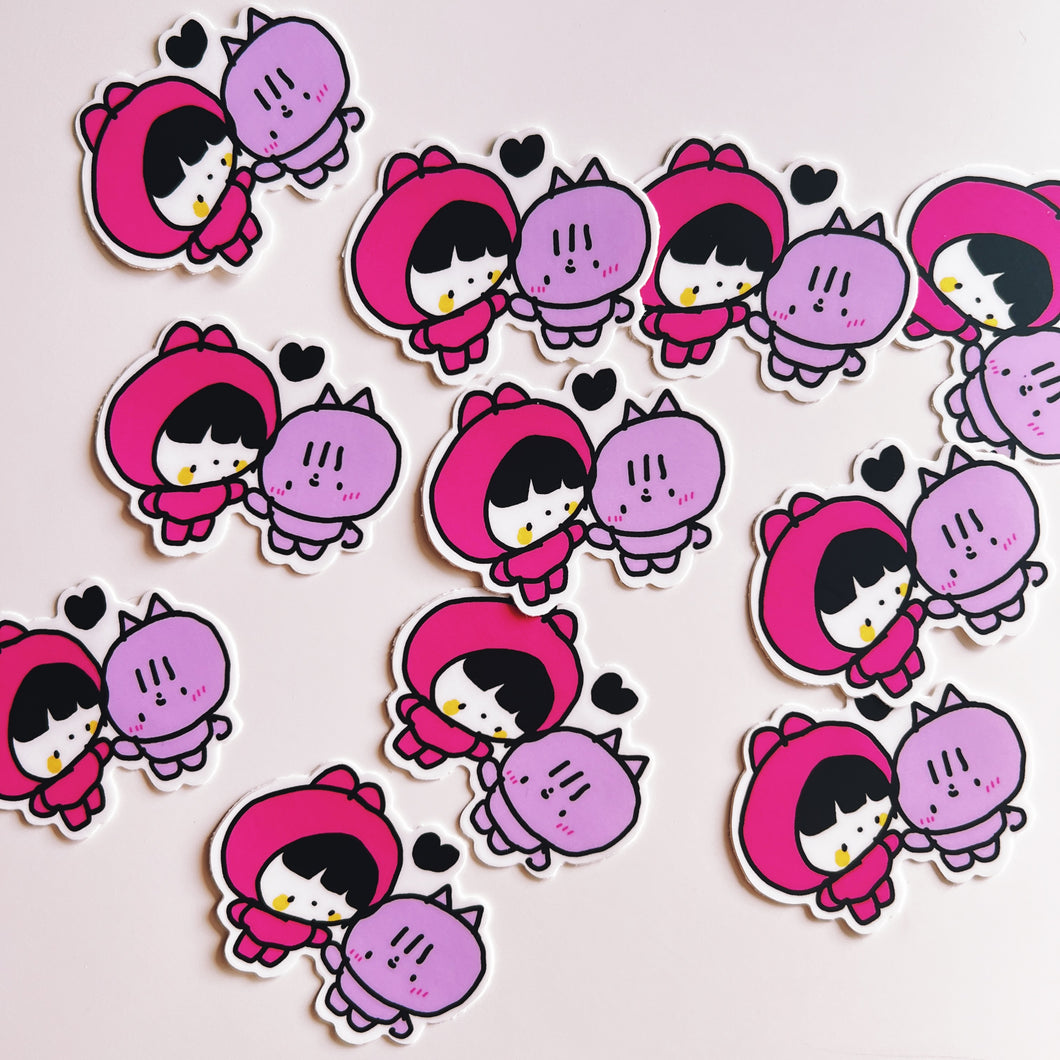 BunnyGirl&kitty Buddy Sticker