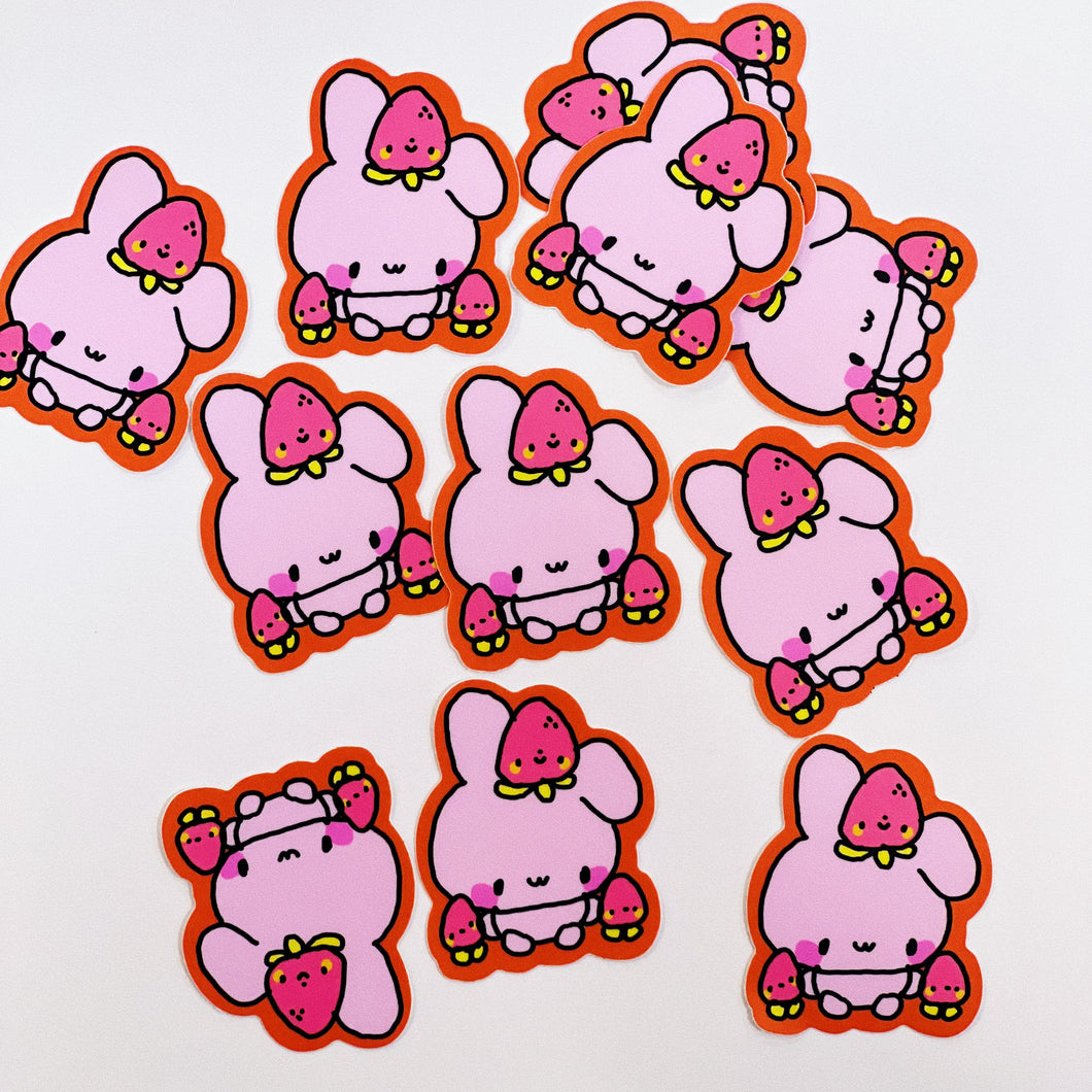 Bun and Strawberry friends Sticker