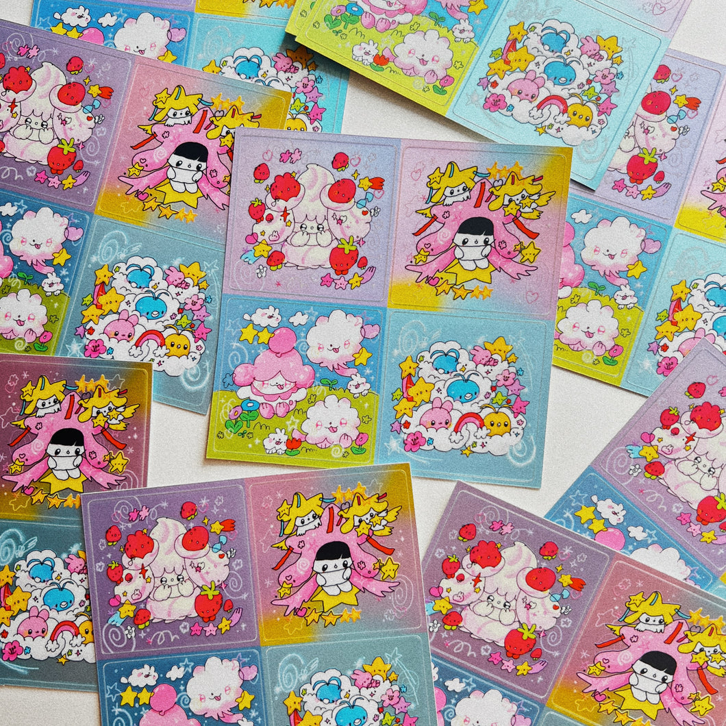 Cute Pok3mon Holo Sticker Sheet