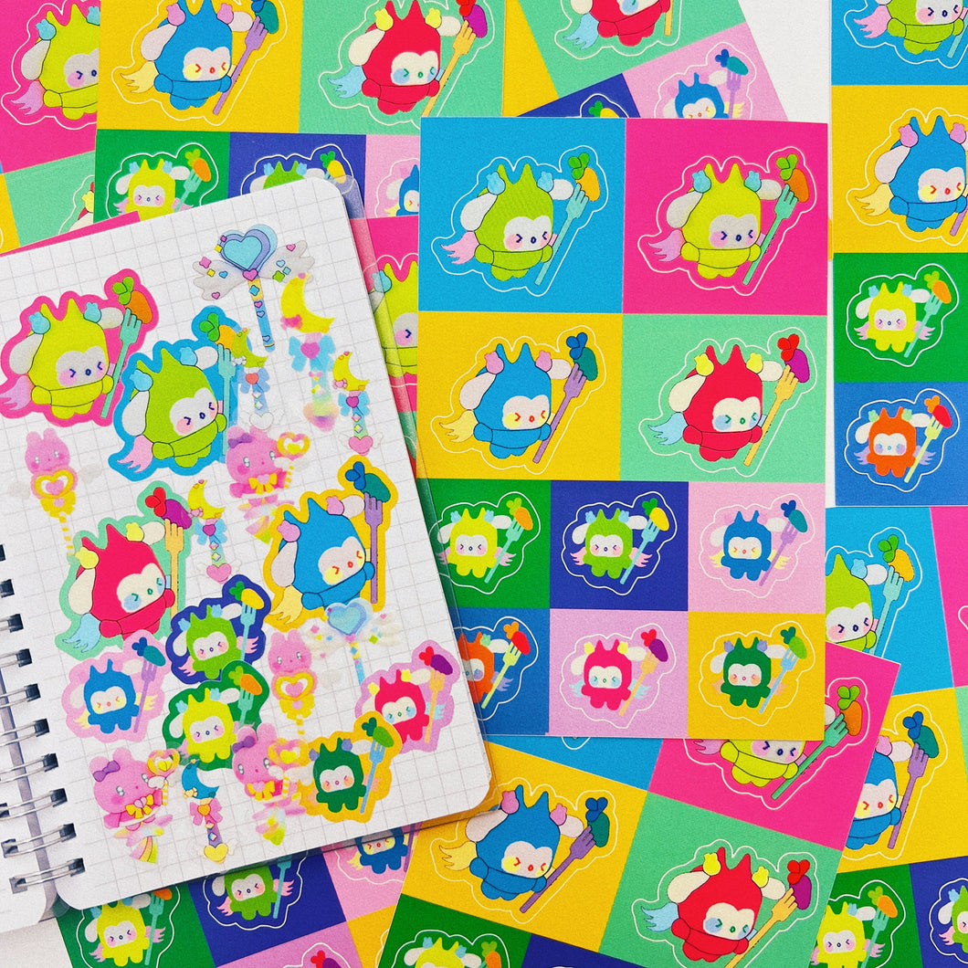 Devil Bun Sticker Sheet