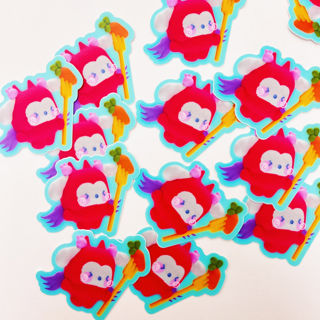 Devil Bun Carrot Sticker