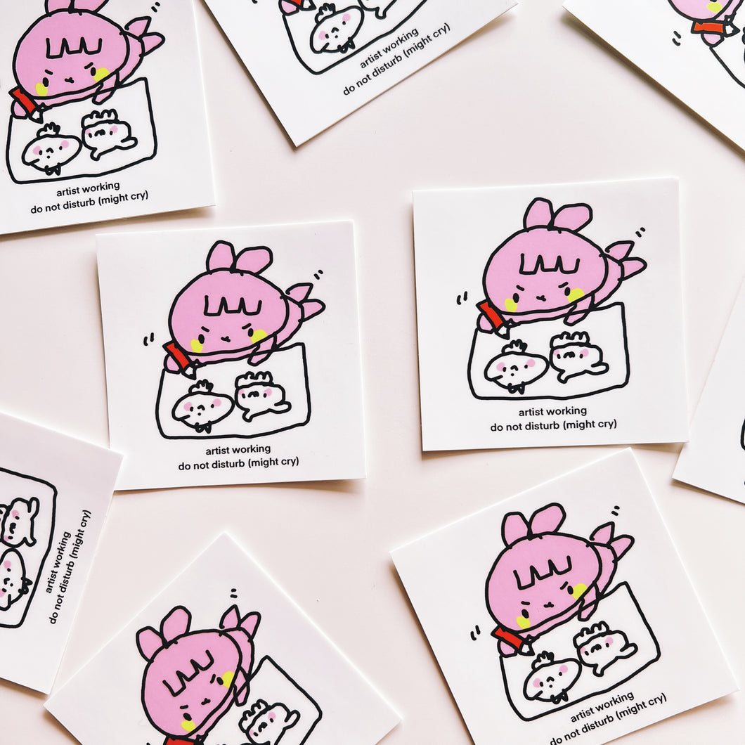 Artist Working Sticker