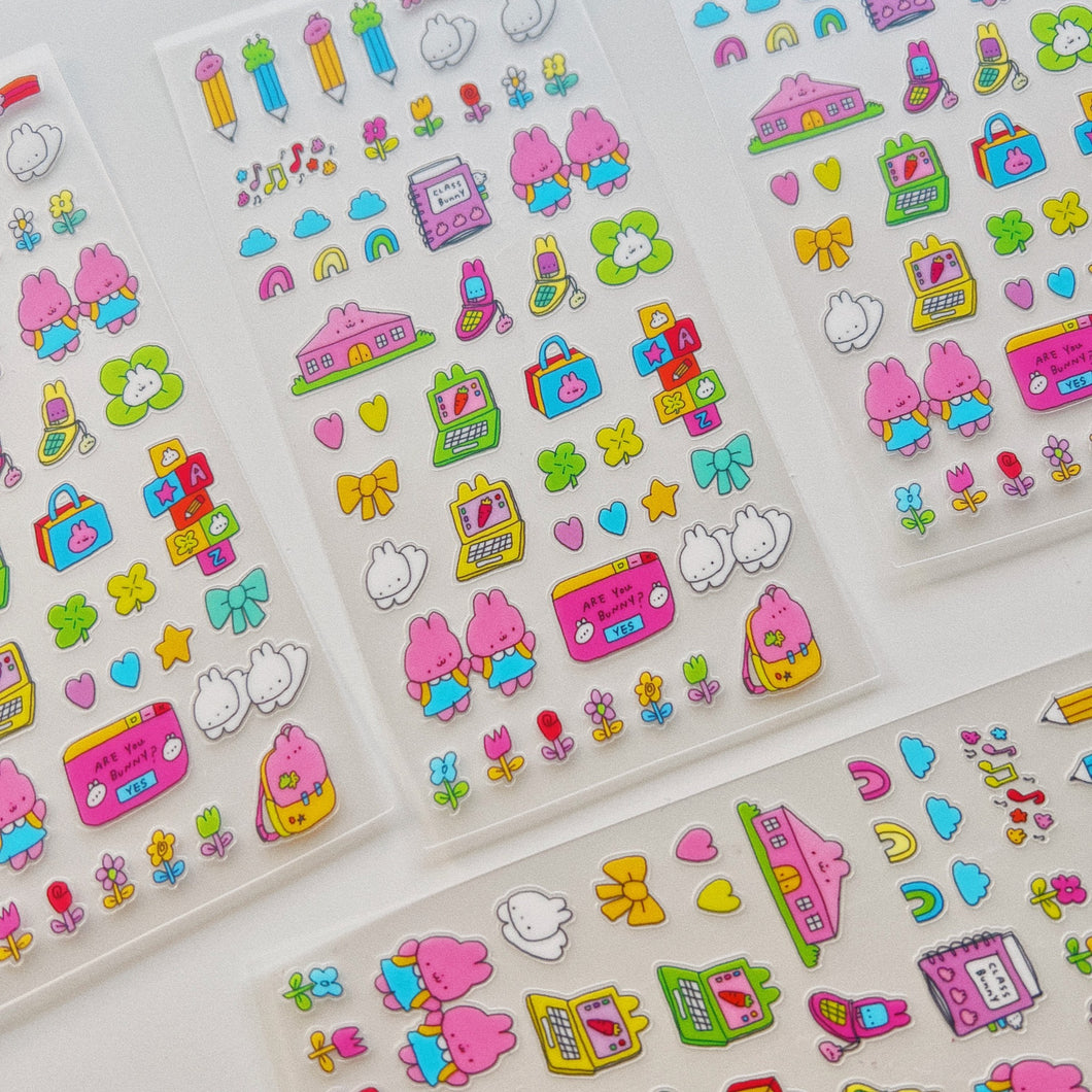 R U BUnny  Clear Sticker Sheet