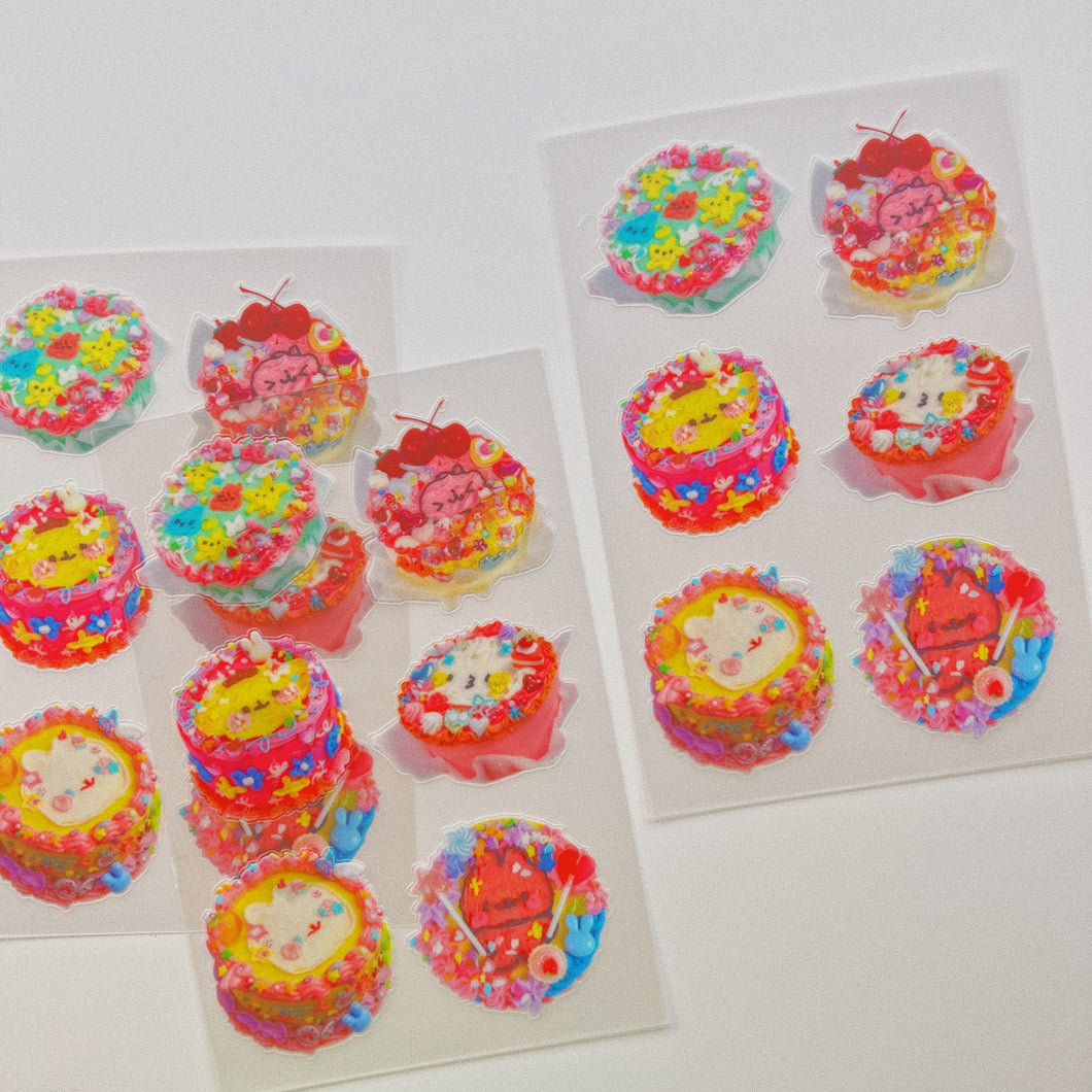 Deco Cake Clear Sticker Sheet
