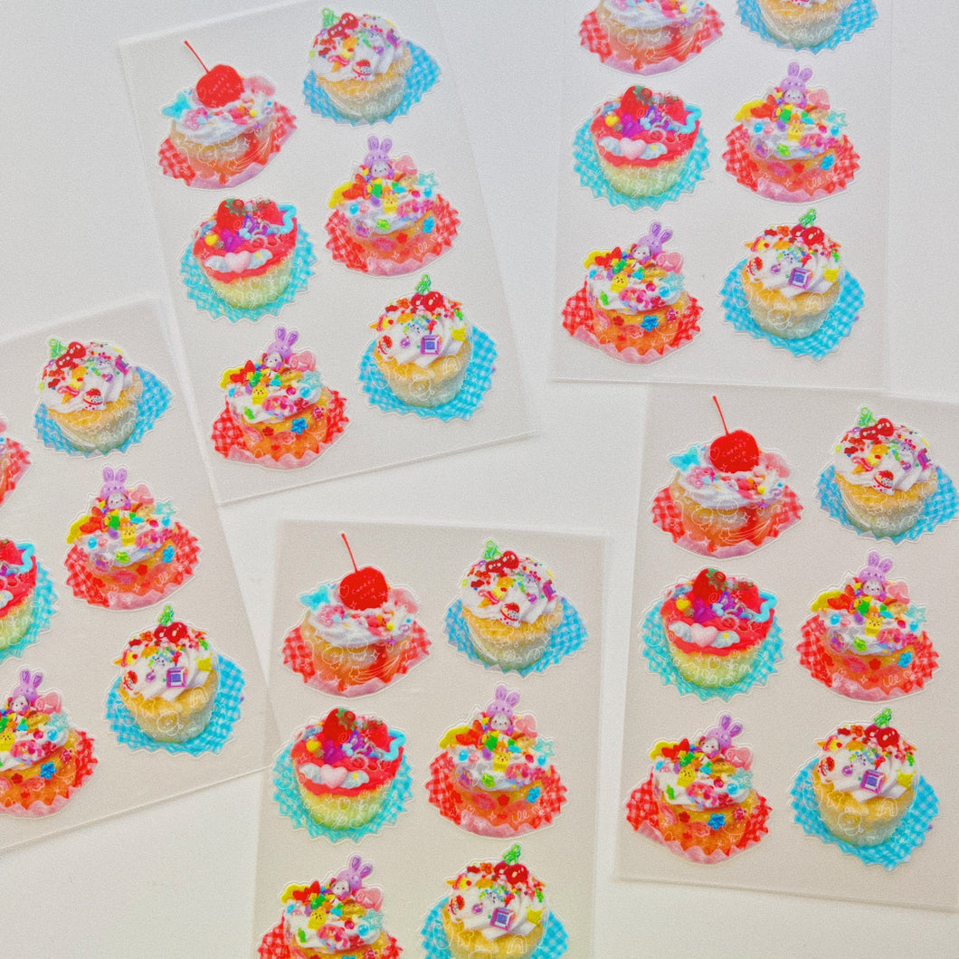 CUpcake Clear Sticker Sheet