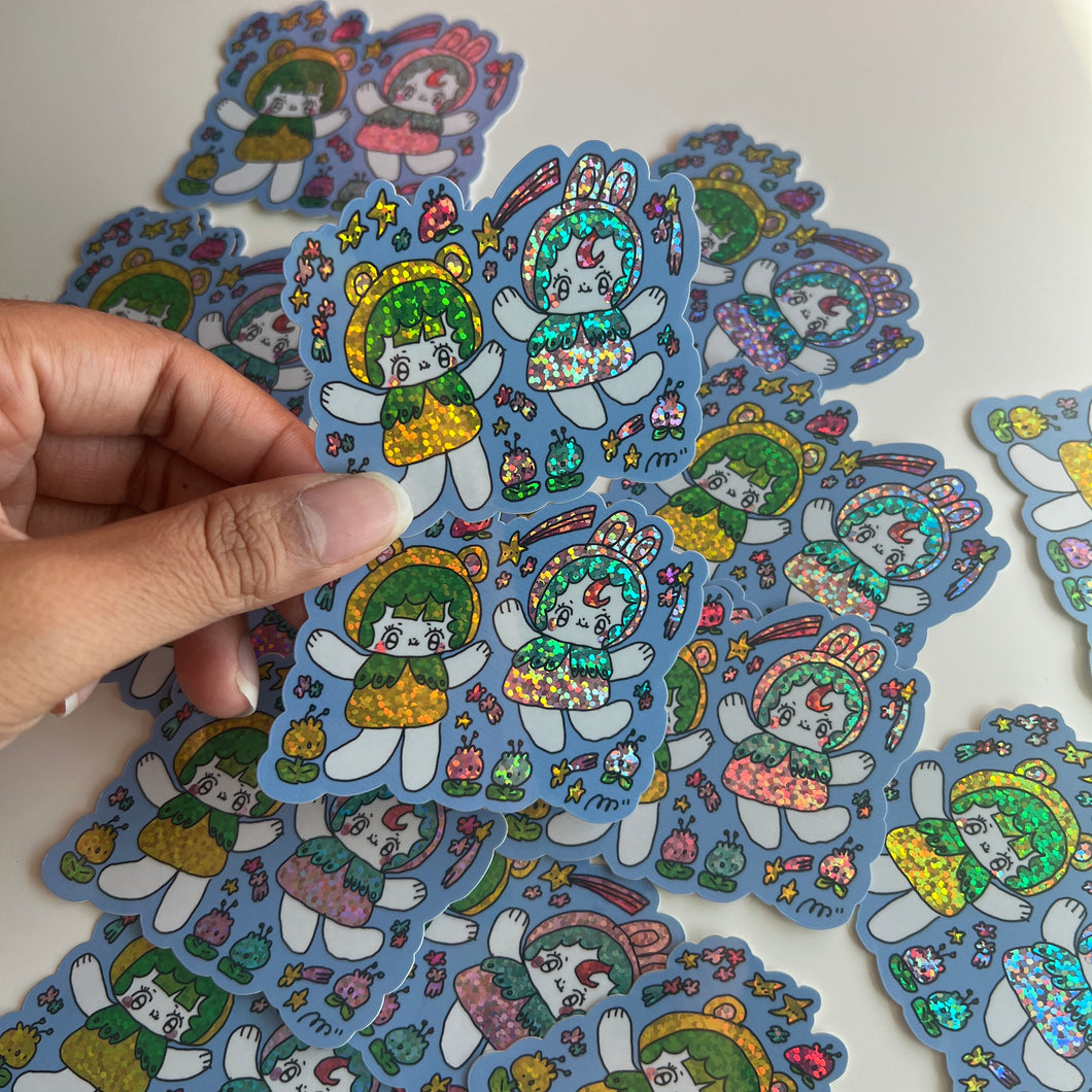 YippieGirl Glitter Sticker