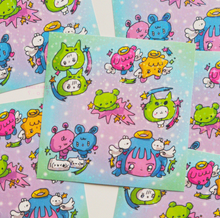 Load image into Gallery viewer, Space THings Sticker Sheet / Print (∩ᄑ_ᄑ)⊃━☆ﾟ*･｡*･
