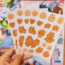 Load image into Gallery viewer, Tabe Cookie Clear Sticker Sheet
