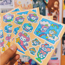 Load image into Gallery viewer, Happy Rainbow Monkey Sticker Sheet
