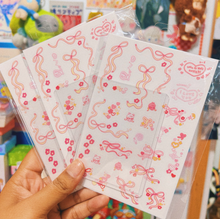 Load image into Gallery viewer, Ribbon Deco Clear Sticker Sheet
