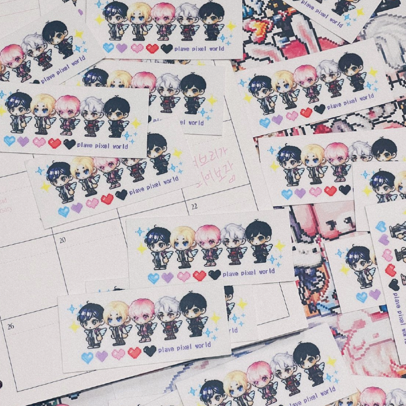 Plave Pixel World Sticker