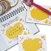Load image into Gallery viewer, Heart BUnny Memo pad
